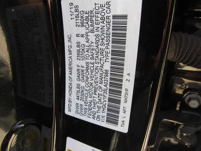 2020 Honda Accord Sedan Sport