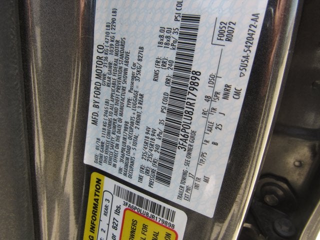 2018 Ford Fusion Hybrid SE