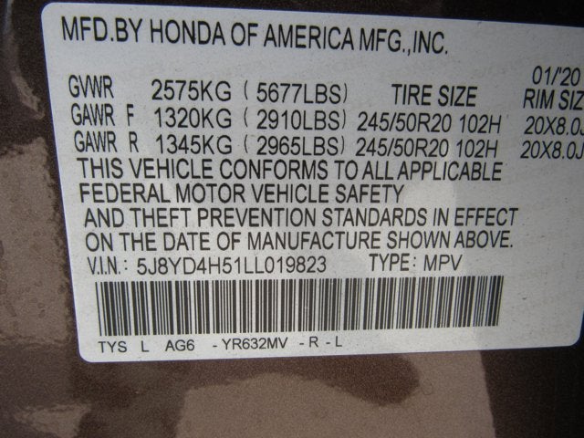 2020 Acura MDX w/Technology Pkg