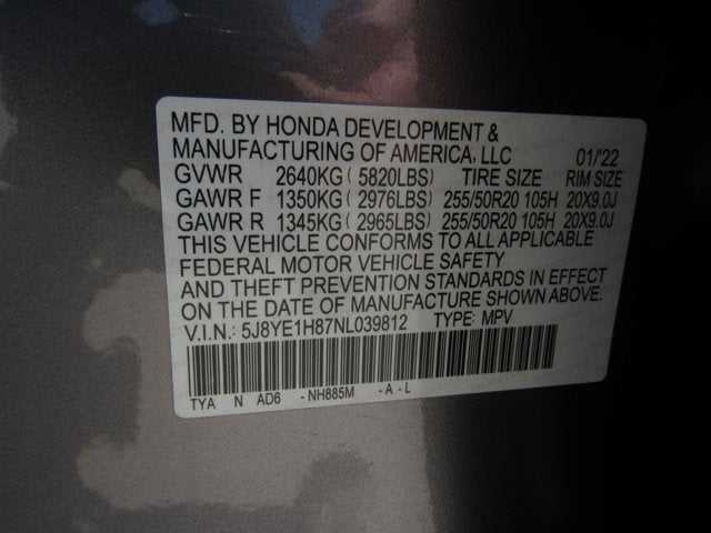 2022 Acura MDX w/Advance Package